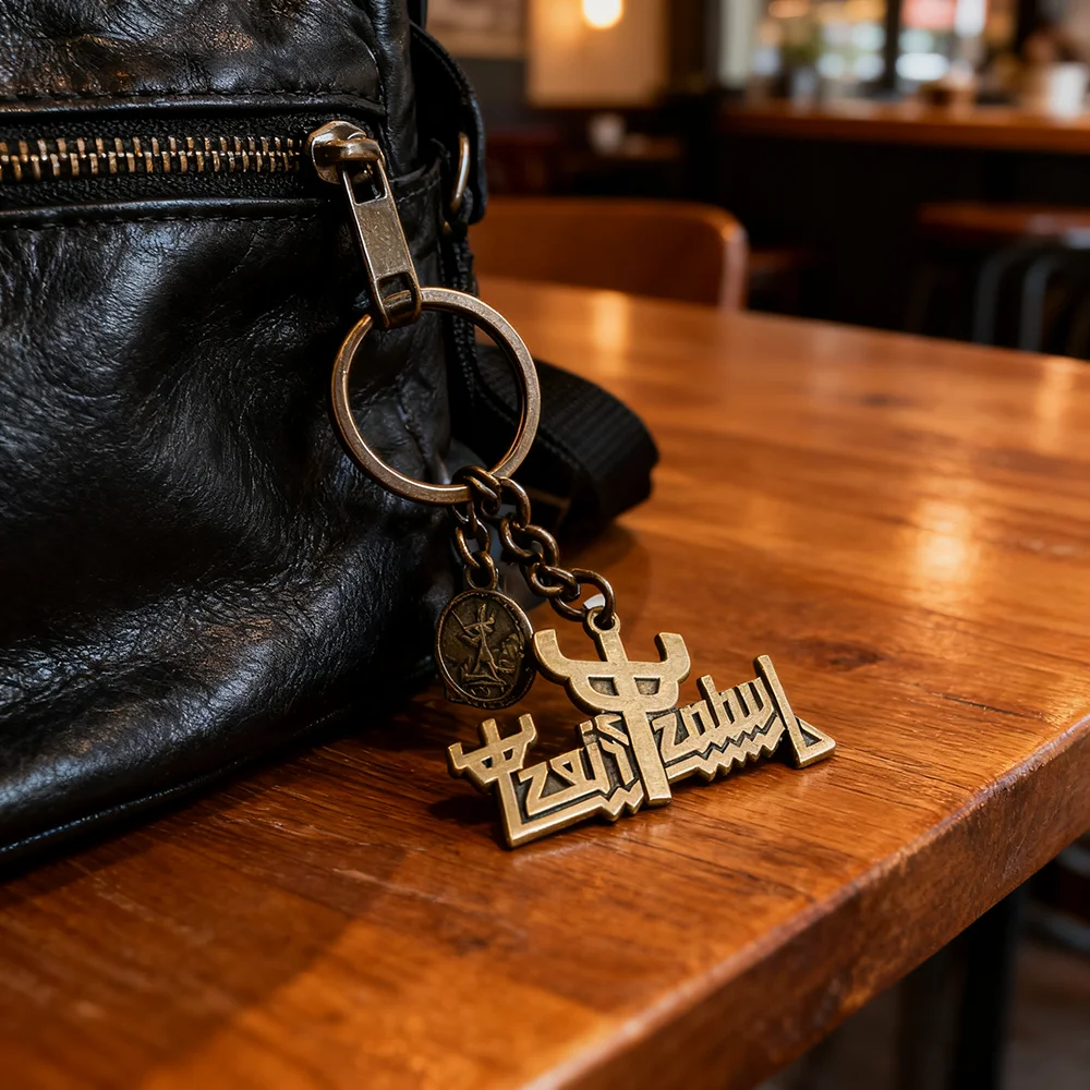 Britische Heavy Metal Band Judas Priest Reflexionen Emaille Schlüsselanhänger Musik Schlüsselanhänger Metal God Rock Pendent Fans Geschenkzubehör Image