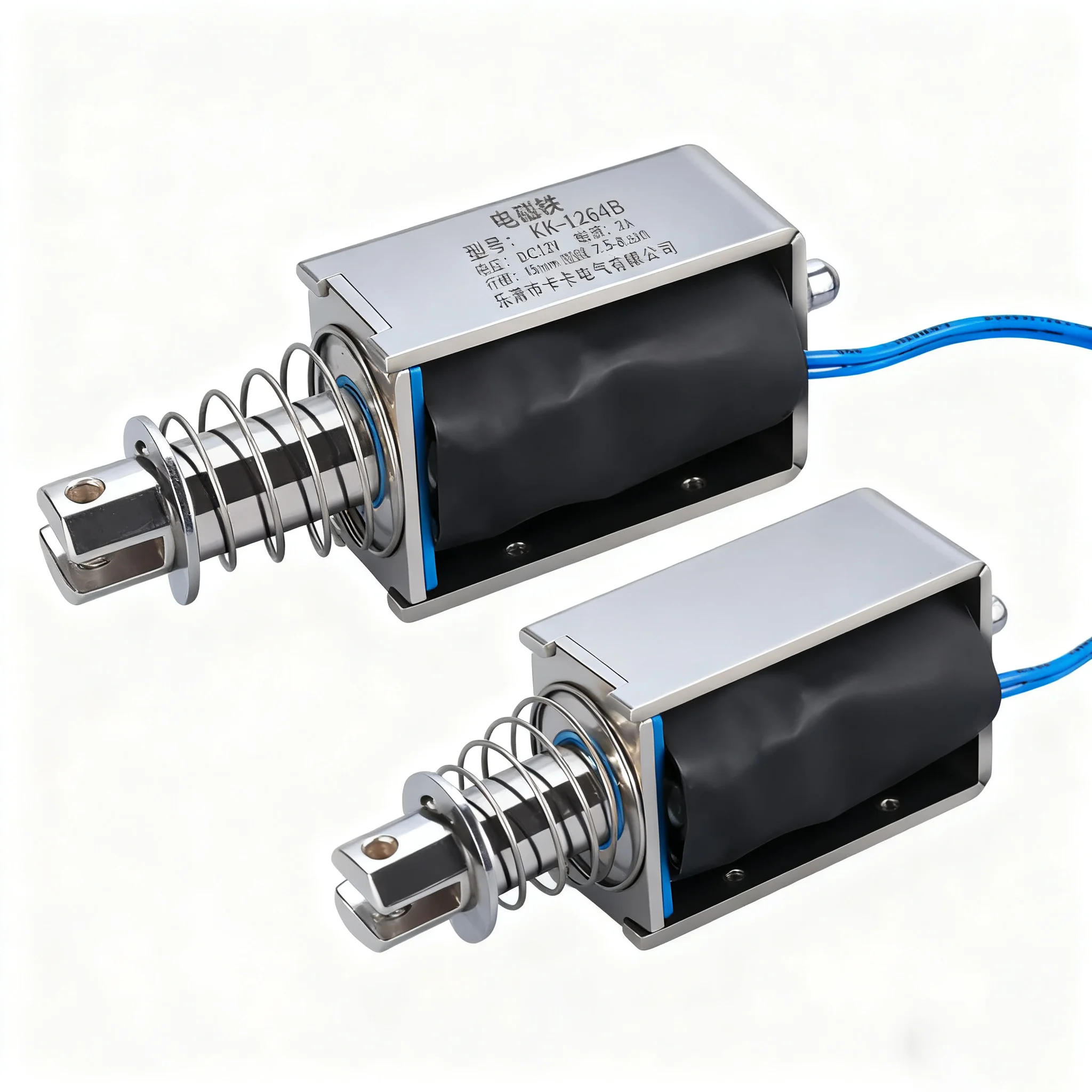 KK-1250B Mini-Magnetventil, leistungsstark, 4,5–50 N Kraft, 15 mm Hub, 6 V/12 V/24 V DC, Push-Pull-Typ für Schaltanwendungen Image