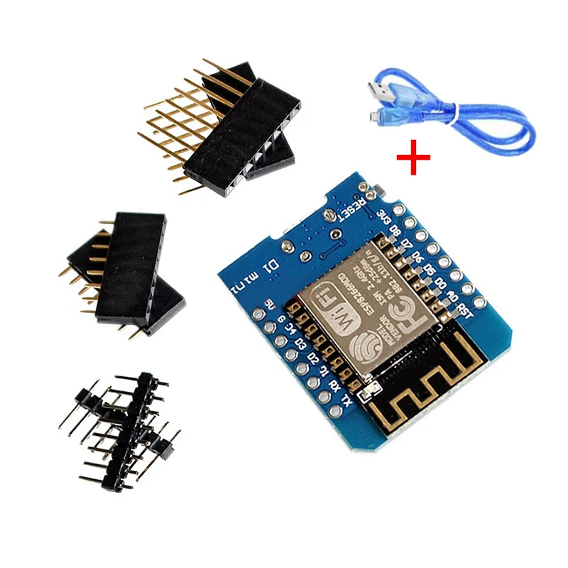 ESP8266 ESP-12 ESP-12F CH340G CH340 V2 USB Wemos D1 Mini Wifi Entwicklungsboard D1 Mini Nodemcu Lua Iot Board 3,3 V Met Pins Image