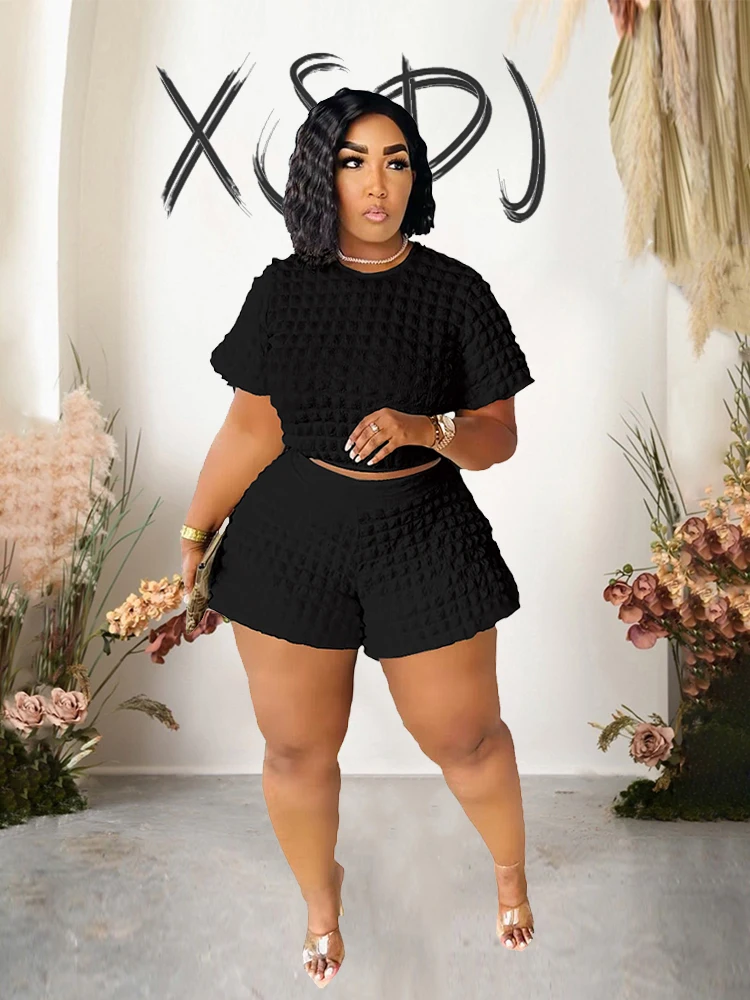 Sommer anzug schicke und elegante Frau neu in sexy Outfit lässige Shorts Sets Damen 2 Stück plus Größe Drops hipping Großhandel gesetzt Image