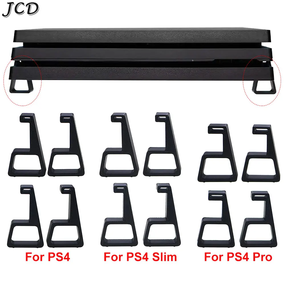 JCD 1Set Für PS4 Pro Slim Konsole Kühlung Horizontale Halterung Heighten Stand Füße Montiert Halter Stehen Basis Zubehör Image