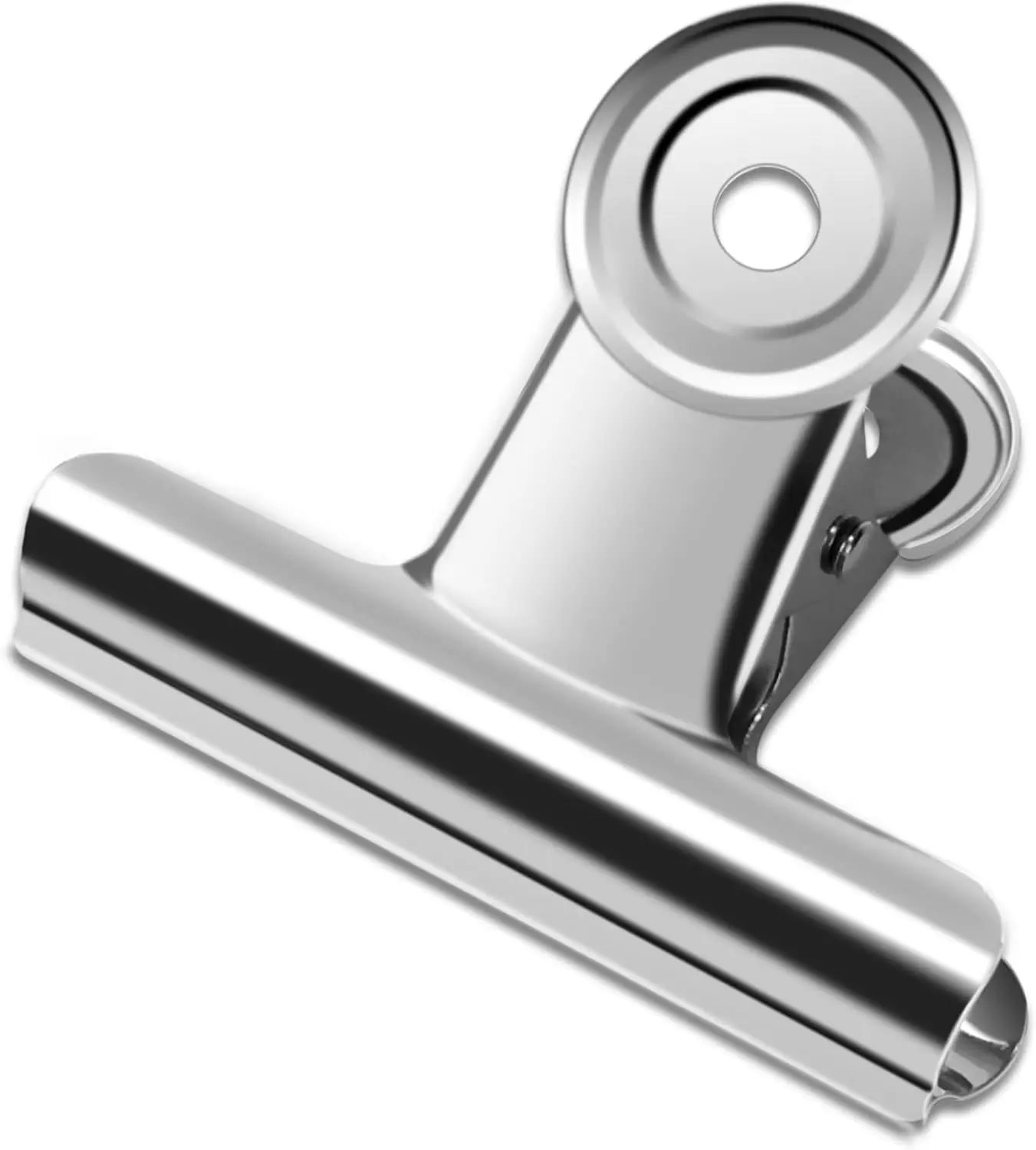 10er-Pack große Metallscharnierklammern – 2,5 Zoll Silver Bull Scharnier-Büroklammern zum Basteln, Zeichnen, Essenstaschen zu Hause, im Büro, in der Schule
