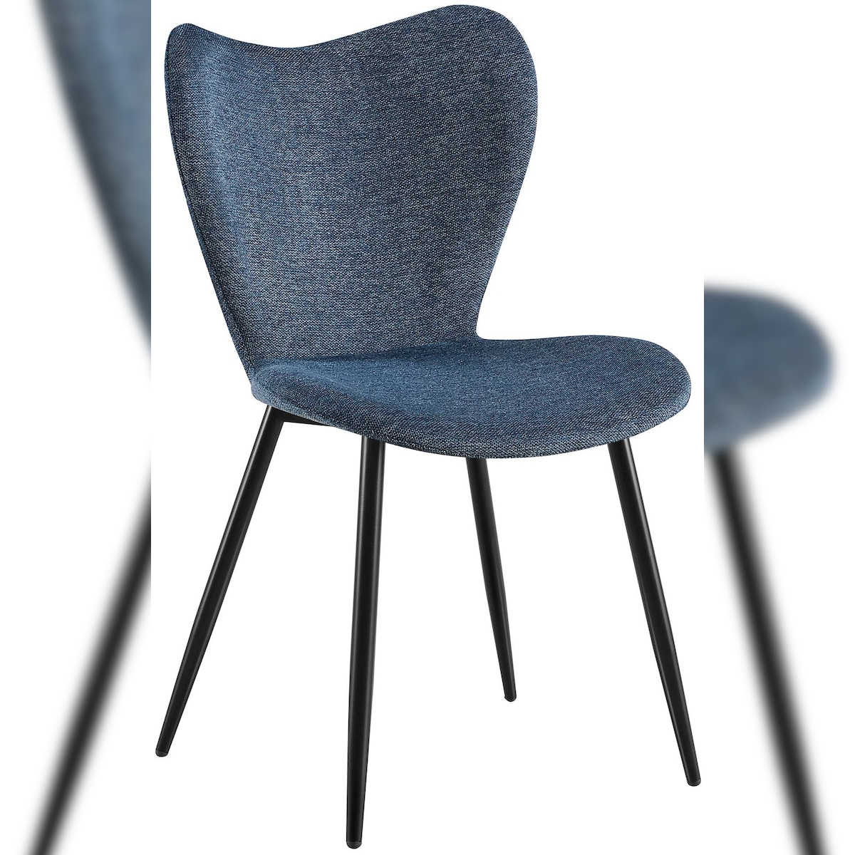 Proregal CHEFGASTRO Esszimmerstuhl ZAPOPAN Stoff HxBxT 80x50x58cm Blau Küchenstuhl Image