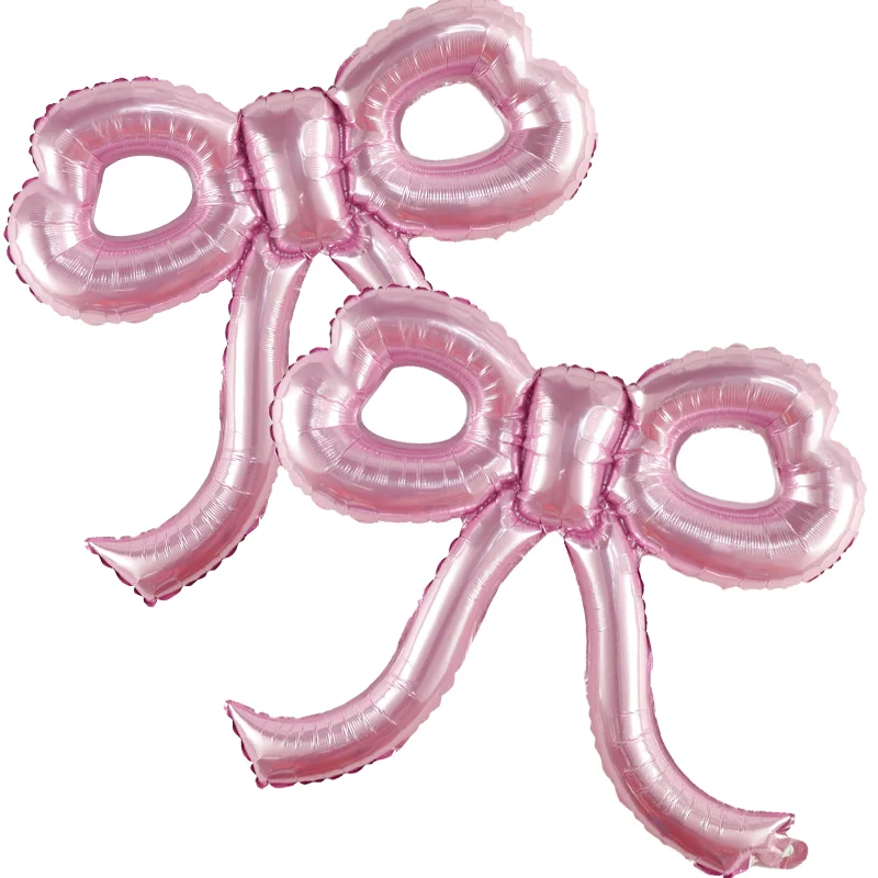 2 Stück große rosa Schleifenballons, Schleife, Partydekorationen für Babyparty, Braut, Verlobung, Hochzeit, Dekoration, Junggesellenabschied Image