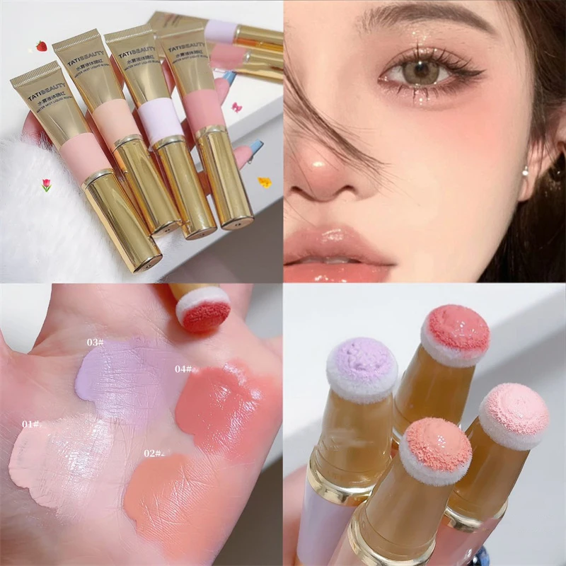 Air Sense Flüssigkeit Rouge Nette Erdbeere Milch Lila Erröten Matte Rubor Schattierung Kontur Erhellen Korea Dupe Make-Up Frauen Kosmetik Image