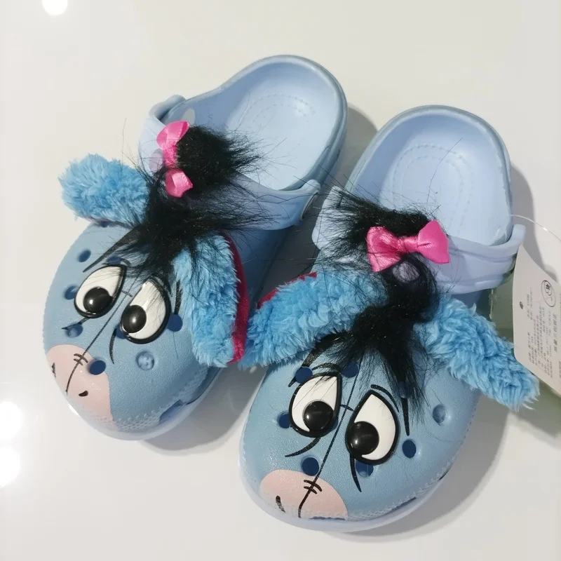 Anime Disney Eeyore Slipper Hairy Donkey Beach EVA Slipper Bequeme Heimkleidung Home Slipper mit weichen Sohlen Cartoon Praktisches Geschenk