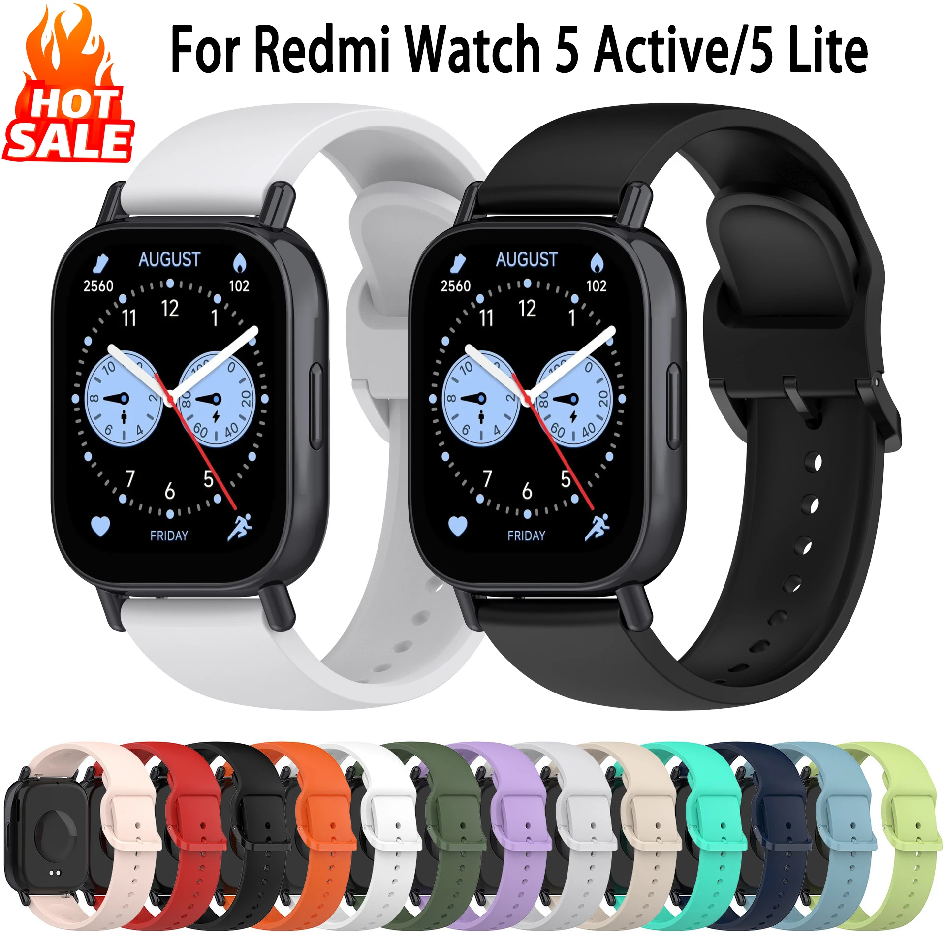 22 mm Silikonarmband für Redmi Watch 5 Active/5 Lite Smartwatch Accesorios Correa Armband Redmi Watch 5 Lite Sportband Image