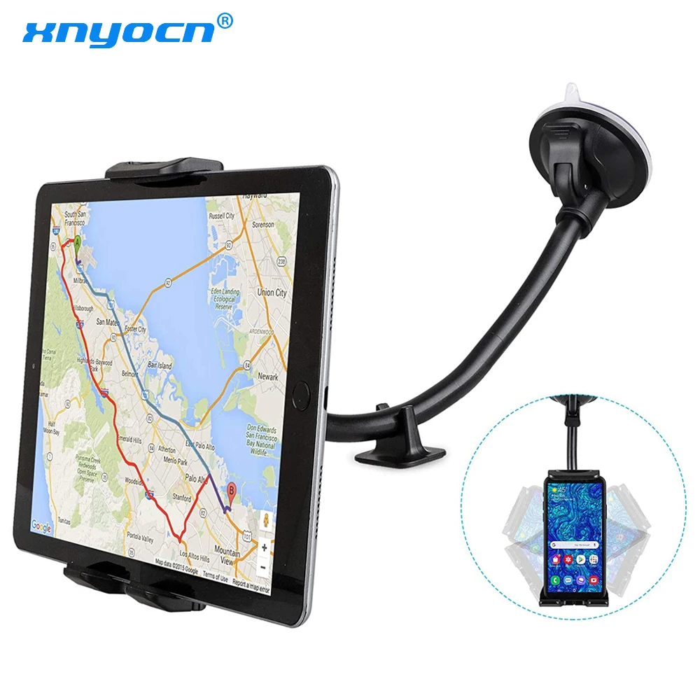 Auto Tablet Halter Lange Arm Saugnapf Halterung für iPad Pro Air 4-13'' Xiaomi Tablet SUV Lkw Fahrzeug Lift Uber Windschutzscheibe Fenster Image
