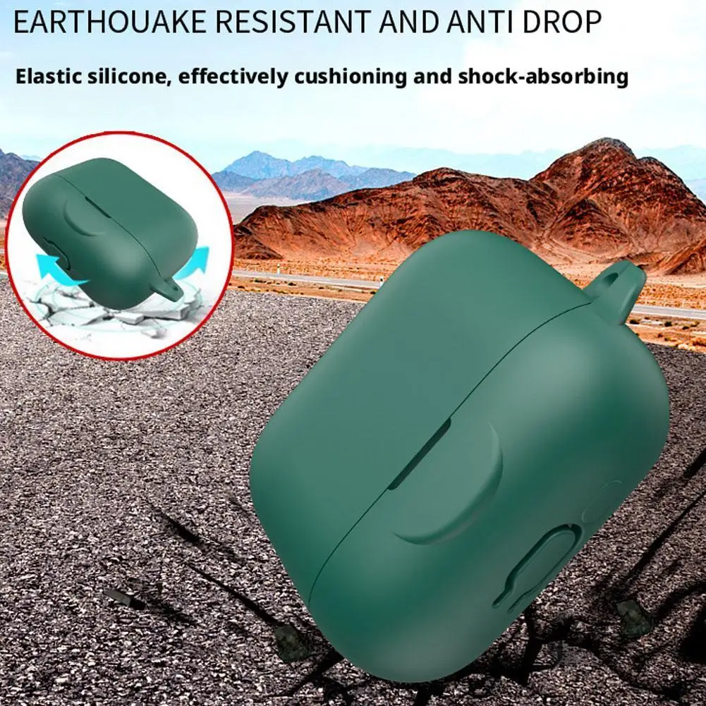 Schutzhülle für EarFun Air Pro4+, weiche Silikon-Kopfhörerhülle, sturzsichere Kopfhörerbox, Schutzhülle mit Haken Image