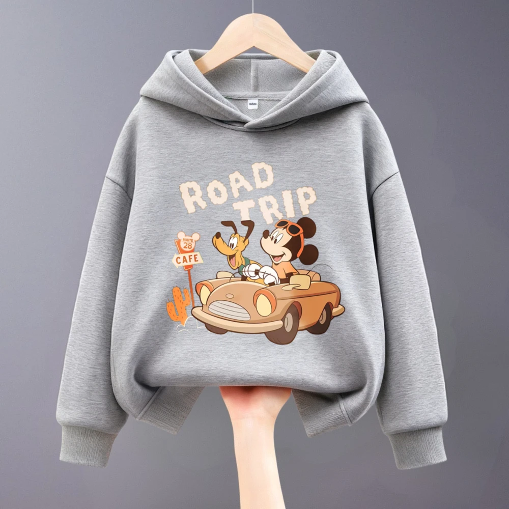 Kinderbekleidung Hoodies Mickey Mouse Muster Langarm-Kapuzenpullover Frühlingskleidung Neuer Stil Kinder Casual Kostüm Hoodie Image