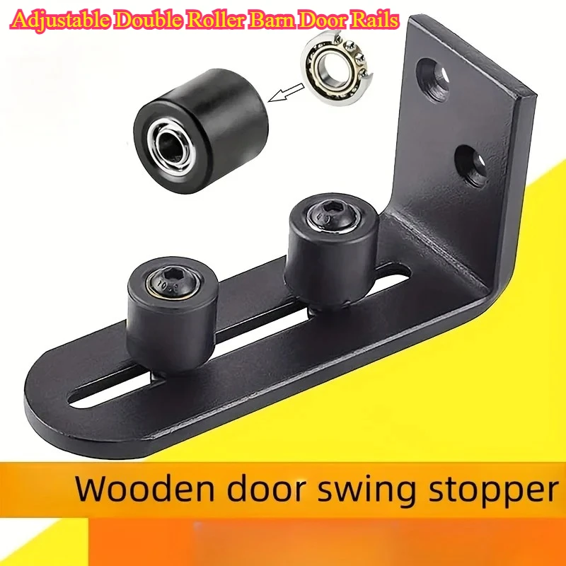 Verstellbare Doppelrollen-Scheunentürschienen – Bodenschienen für bündiges Rollen-Schiebesystem Image