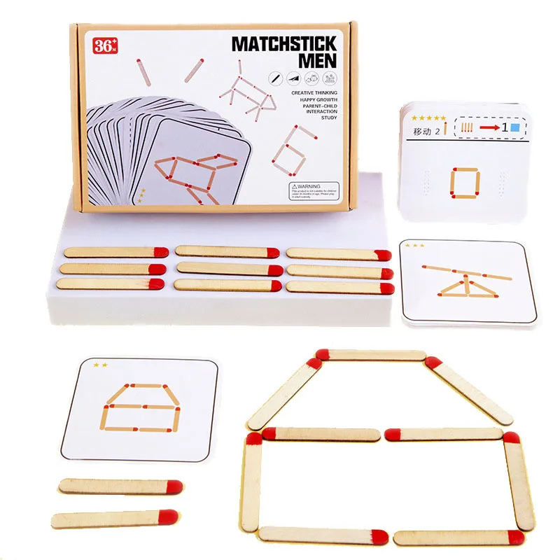 Montessori Spiele Puzzles Spiel Holz Spielzeug DIY Mathematik Geometrie Brettspiel Denken Spiel Logic Training Pädagogisches Spielzeug Für Kinder Image