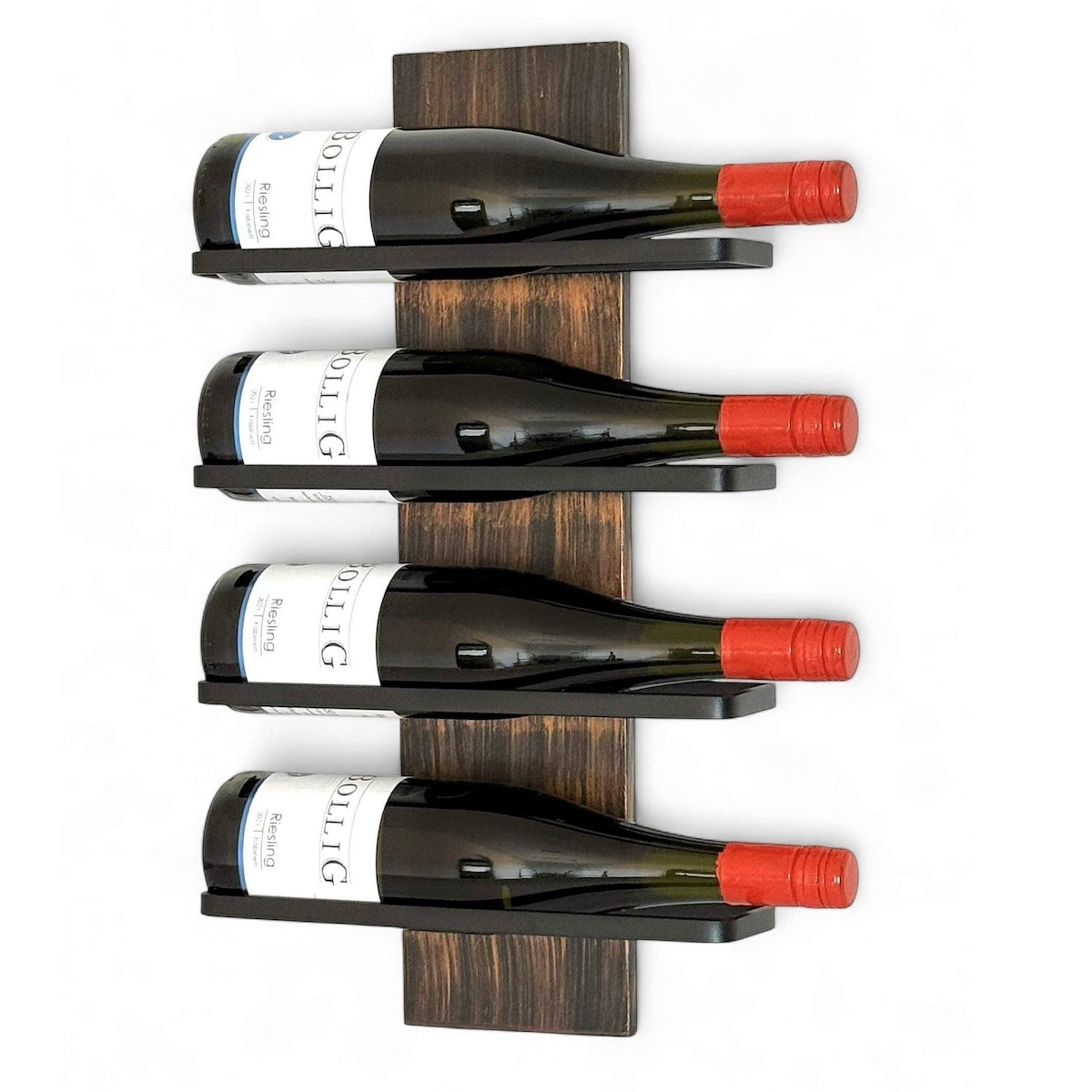 DanDiBo Weinregal Wand Metall Schwarz Modern 96694 Kupfer / Bronze Flaschenregal Schmal Wandmontage Wine Rack Weinflaschenhalter Weinhalter Image