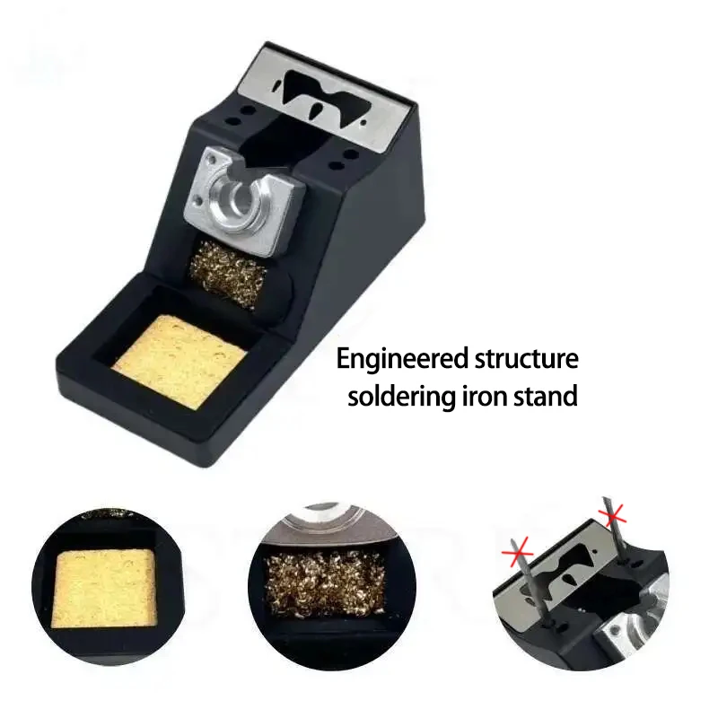 C210/C245 Lötkolben Griff Halter Rahmen Halterung Rack Schweißen Stift Metall Unterstützung Station Mit Schlaf Funktion Schwamm DC kabel Image