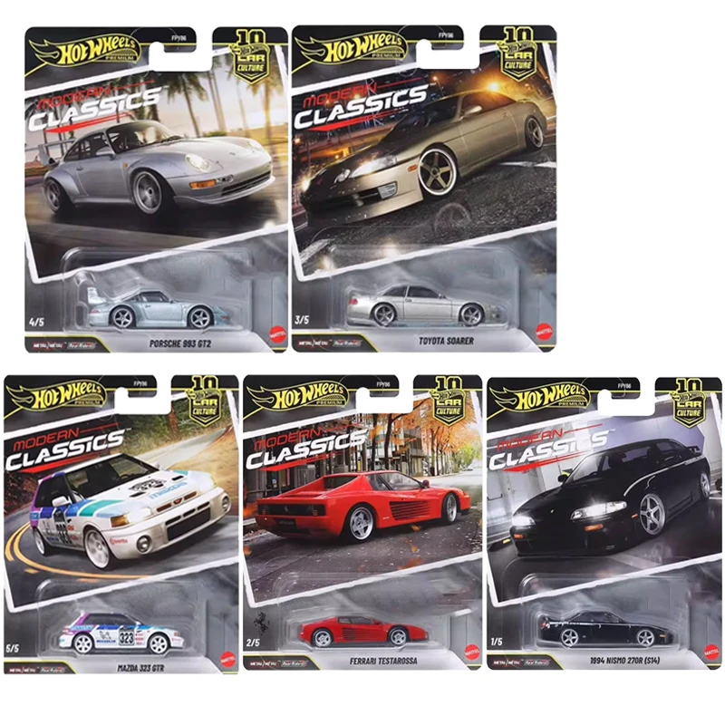 Original 1/64 Hot Wheels Premium Modern Classics Car Culture Modelle Toyota Testarossa Mazda Nissan Porsche Spielzeug für Jungen Voiture Image