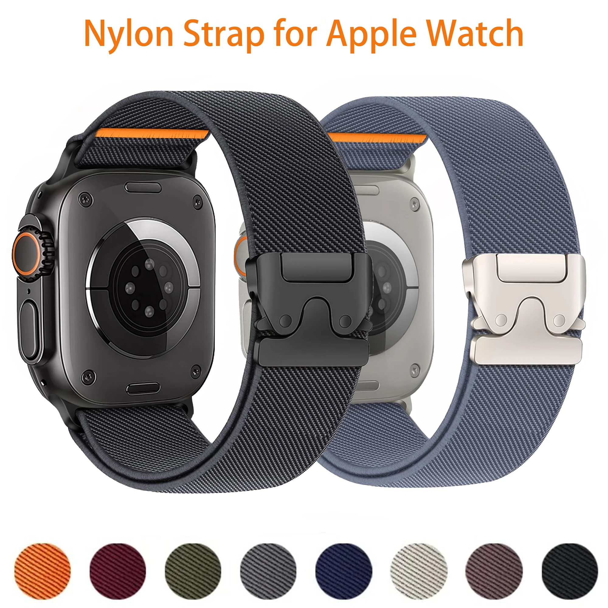 Fallschirmbänder für Apple Watch Band 46 mm 45 mm 44 mm 42 mm 40 mm 49 mm Correa Armband IWatch Serie 11 10 9 8 7 6 5 4 SE 3 Ultra 2 Image