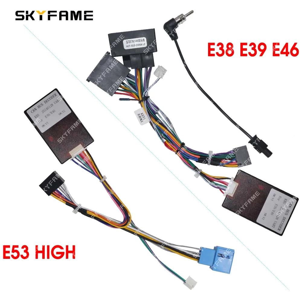 LUZHENG Auto 16Pin Kabelbaum Adapter Decoder Android Radio Stromkabel Canbus Box Für BMW E46 E39 E53 X5 3/5 Serie Image