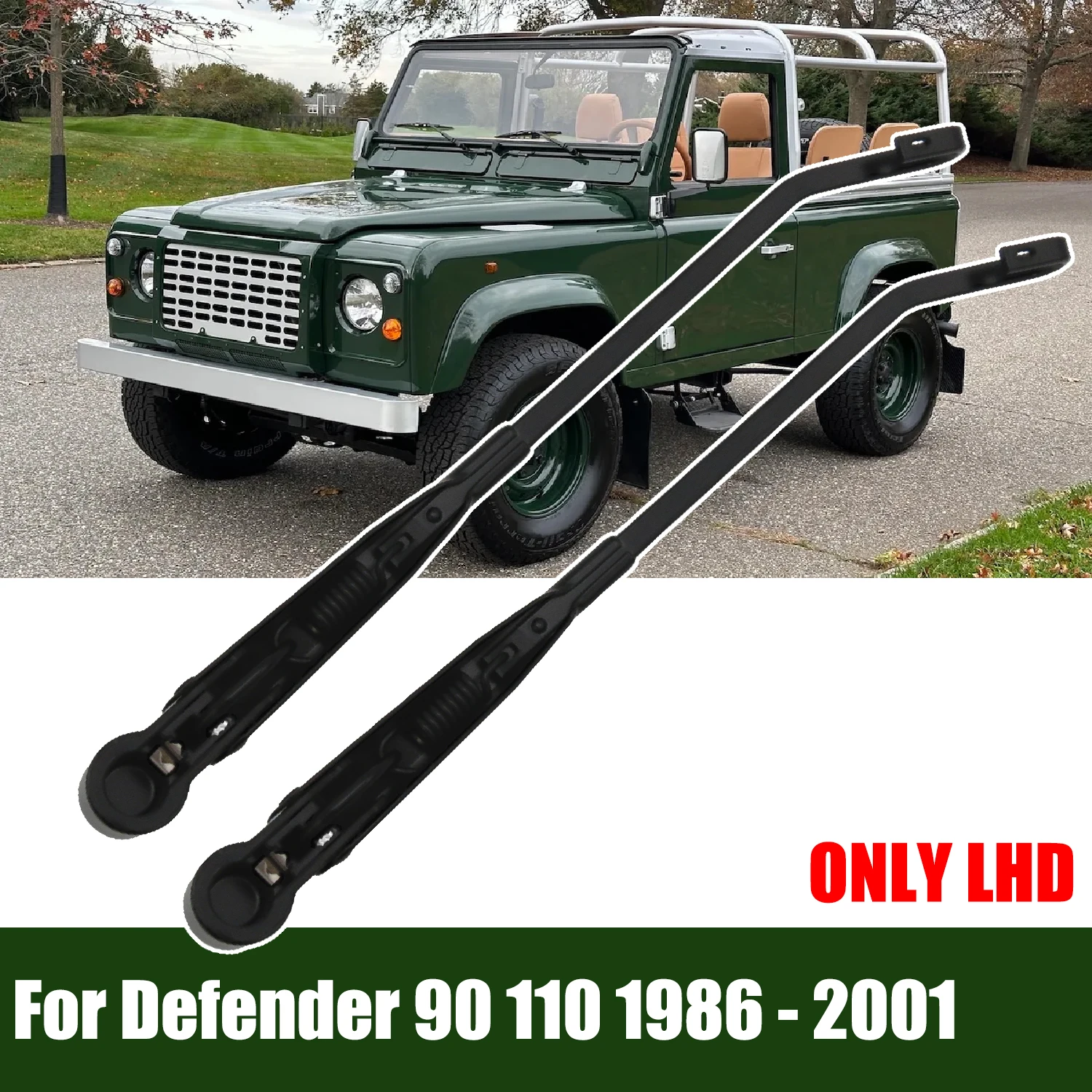 Ein Paar Auto-Frontscheiben-Waschwischerarme für Land Rover Defender 90 110 1987–2001 LHD PRC4277 Zubehör Image