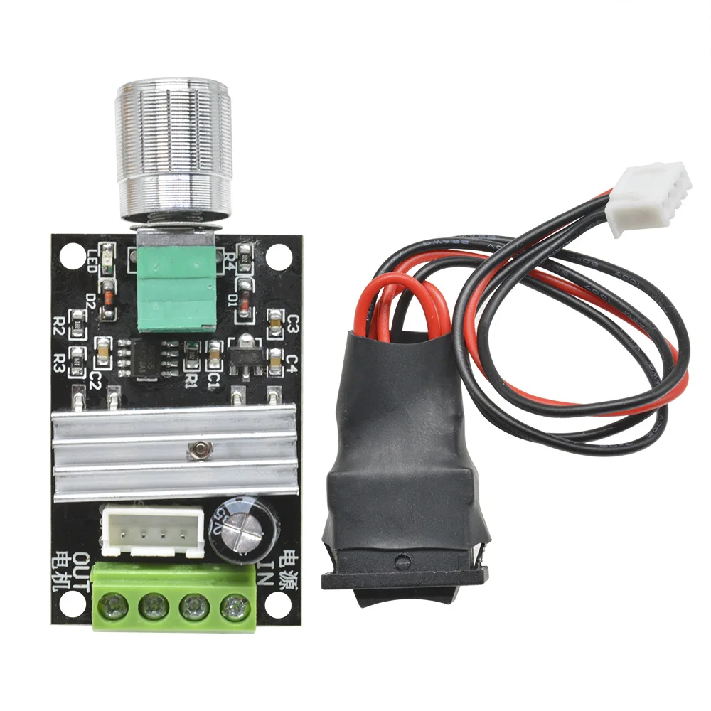 6V 12V 24V 28V 3A 80W DC Motor Speed Controller PWM Geschwindigkeit Einstellbar Reversible Schalter 1203BB DC Motor Fahrer Umkehr Image