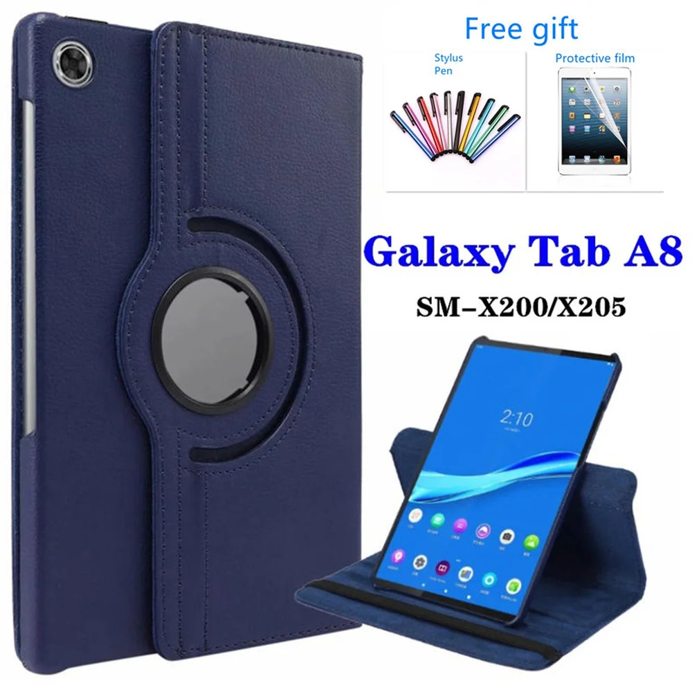 Hülle für Samsung Galaxy Tab A8 2021 Tablet-Abdeckung für Samsung Tab A8 10.5 SM-X200/SM-X205 360 Grad drehbare Lederhülle Image