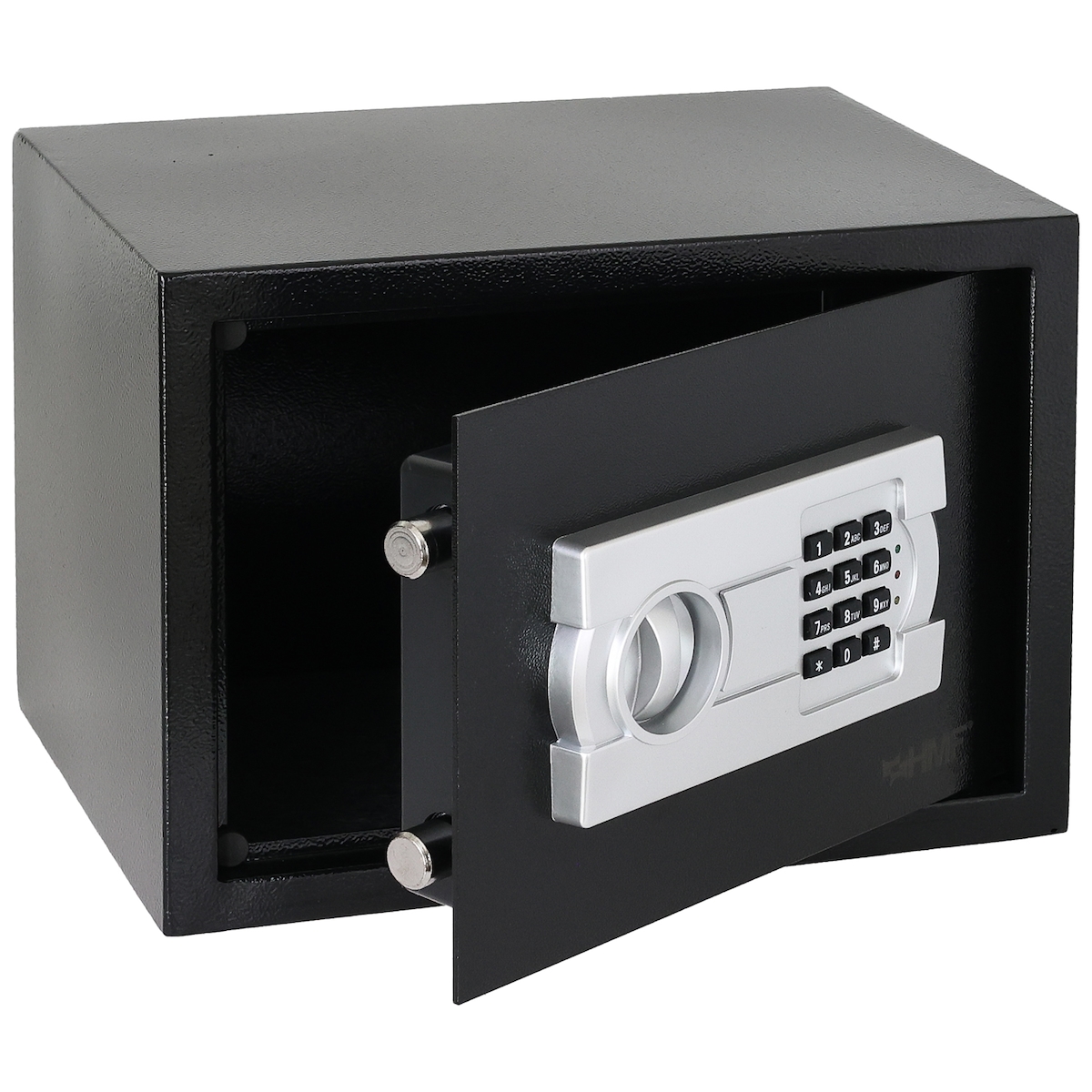 HMF Safe Tresor für Zuhause, Hotel oder Büro, Möbeltresor mit Zahlenschloss für DIN A4 Dokumente, 35 x 25 x 25 cm, Schwarz Image
