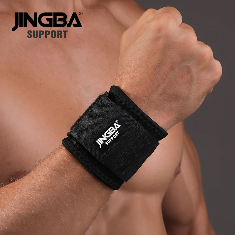 JINGBA SUPPORT Verstellbares Gewichtheben-Armband, Unterstützung für Fitness, Bandage, Handgelenkstütze, Schutzausrüstung, Handgelenkband, Tennisbandage Image