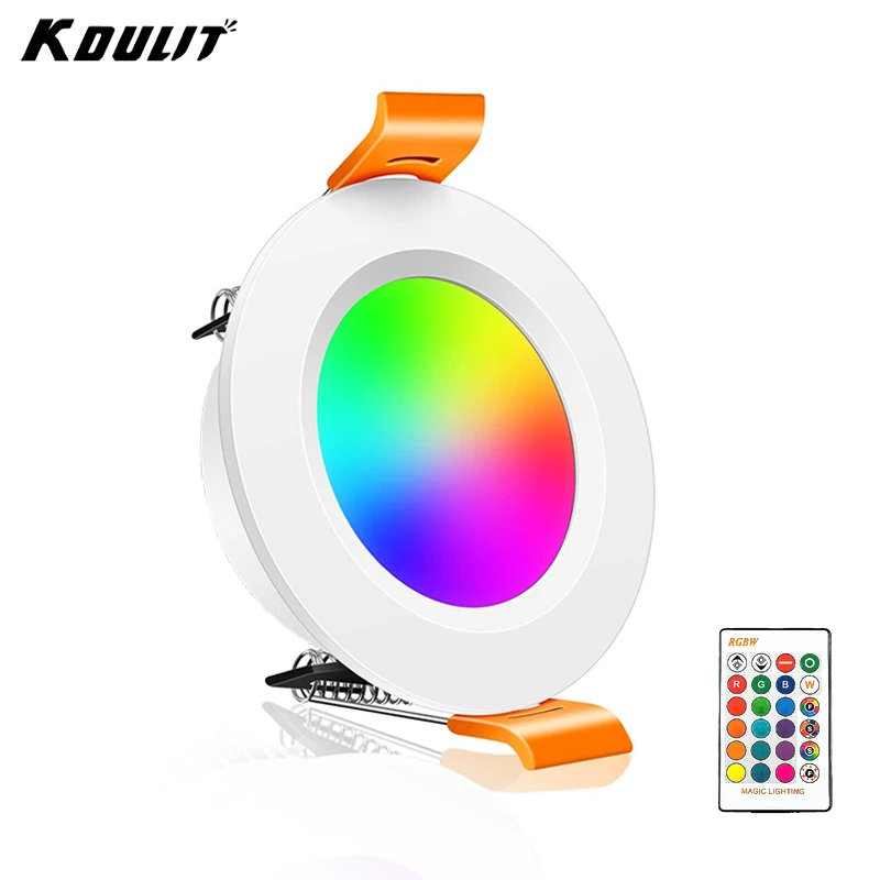 1/2/3/4 Stück RGB LED-Einbaustrahler 16 Farben Dimmbarer Spotlight 10W/15W IR-Fernbedienung LED-Downlight für Raumdekoration AC220V LED-Panel