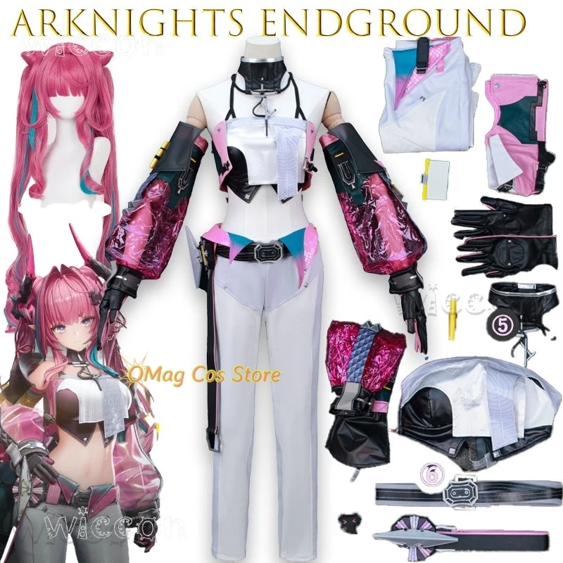 Yvonne Arknights: Endgame Cosplay-Outfit für Erwachsene, Anime-Festival-Party-Kostüm, Taktisches Cyberpunk-Kostüm für Frauen Image