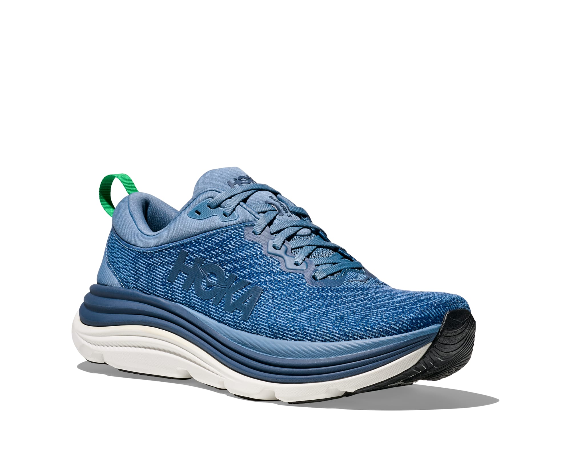Laufschuh HOKA ONE ONE "GAVIOTA 5", Herren, Gr. 42,5, downpour, thunder cloud, Synthetik, Textil, mehrfarbig, Schuhe Laufschuh