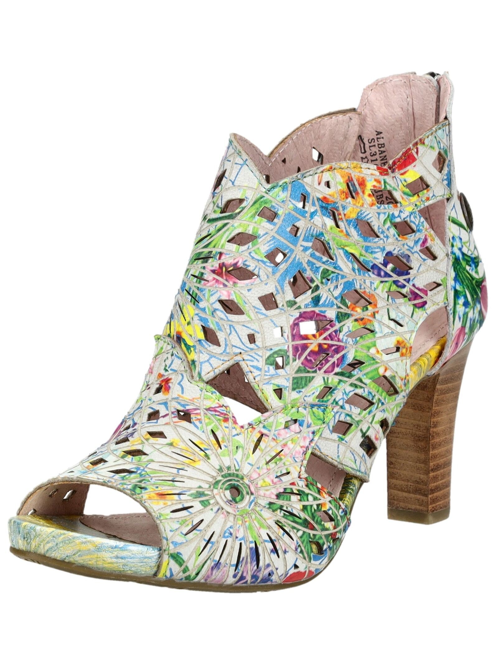 High-Heel-Pumps LAURA VITA "LAURA VITA Pumps Leder", Damen, Gr. 40, multi, Leder, Schuhe