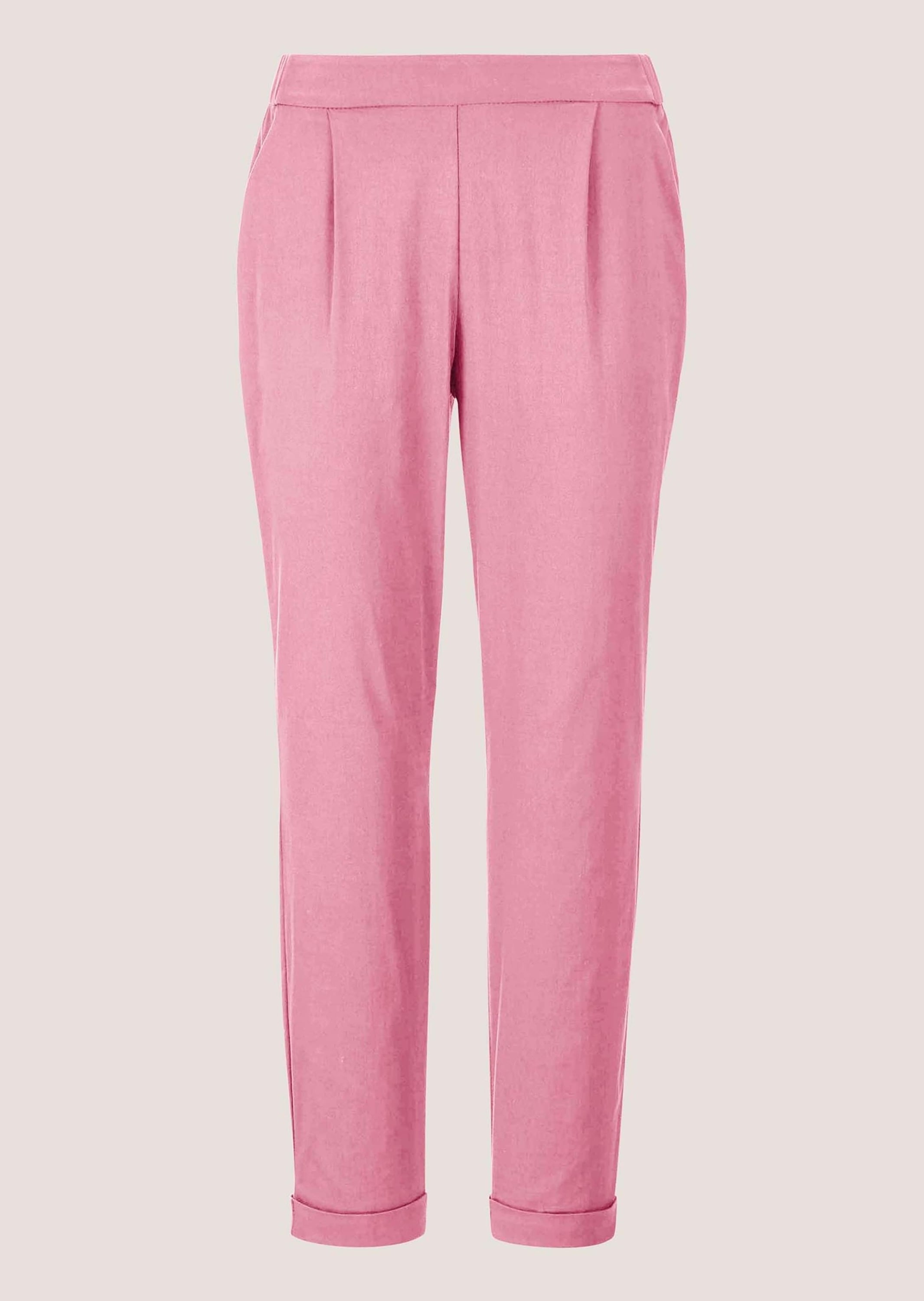 7/8-Hose MADELEINE "Hose 7/8-Hose zum Schlüpfen", Damen, Gr. 34, N + K Gr, rosa (himbeersorbet), Obermaterial: 80% Baumwolle CO. 18% Polyamid PA. 2% Elasthan EL., Hosen 7/8-Hose