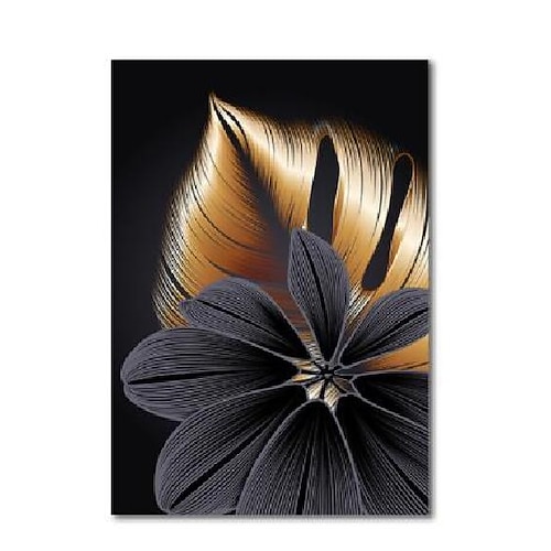 botanische Drucke Poster/Bild Blattgold moderne Wandkunst Wandbehang Geschenk Heimdekoration gerollte Leinwand kein Rahmen ungerahmt ungedehnt mehrere Größen Image
