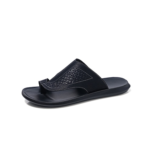 Herren-Strandsandalen aus Kunstleder, atmungsaktiv und bequem, ideal für heiße Tage am Strand oder im Resort. Image