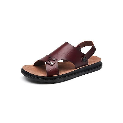 Herren-Sandalen aus Kunstleder, bequeme Slipper, perfekt für Strandurlaub und sommerliche Outdoor-Aktivitäten Image