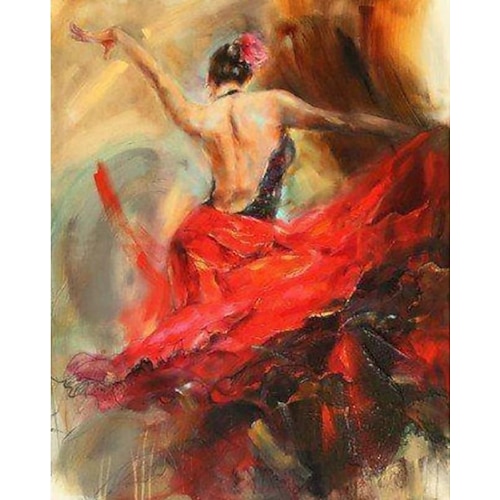 100% handgemalte abstrakte tanzende Ballerina Mädchen Wohnkultur beste Geschenk Ölgemälde auf Leinwand skandinavischen Wandkunst Bild für Wohnzimmer Cuadros Image