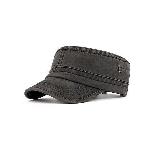 Baumwoll-Militärmütze für Herren, in verschiedenen Farben erhältlich, perfekt für Urlaub und Freizeit. Image