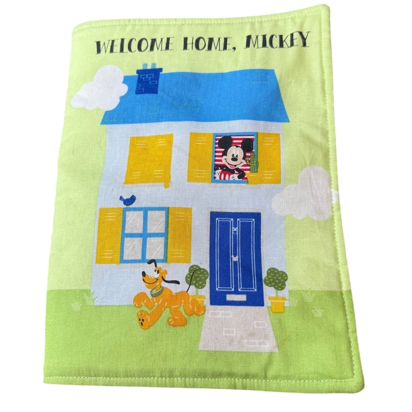 Disney Office | Disney Mickey Fabric Soft Book Y2k Baby Toddler First Book Green Lime | Color: Green | Size: Os