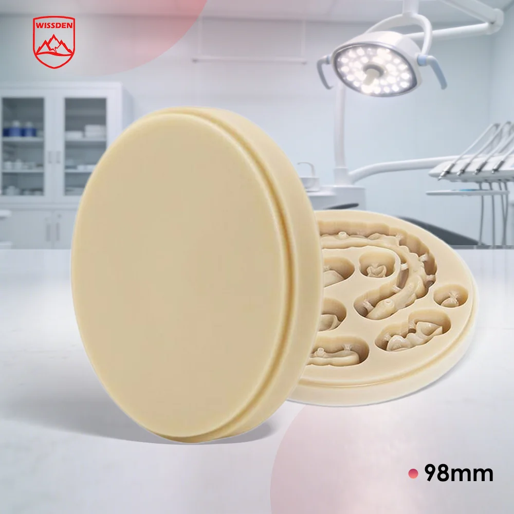 Disque PMMA monocouche Wissden 9812-30mm, matériaux en résine, plaquette de fraisage, matériaux de laboratoire dentaire, système ouvert CAD/CAM