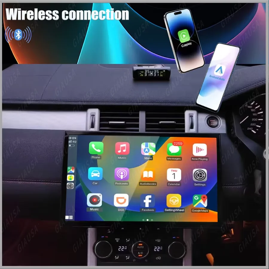 13,3 Carplay Android 13 Für Land Rover Range Rover Evoque L538 2010-2019 Klima Bord Auto GPS Navigation auto Multimedia Player Image