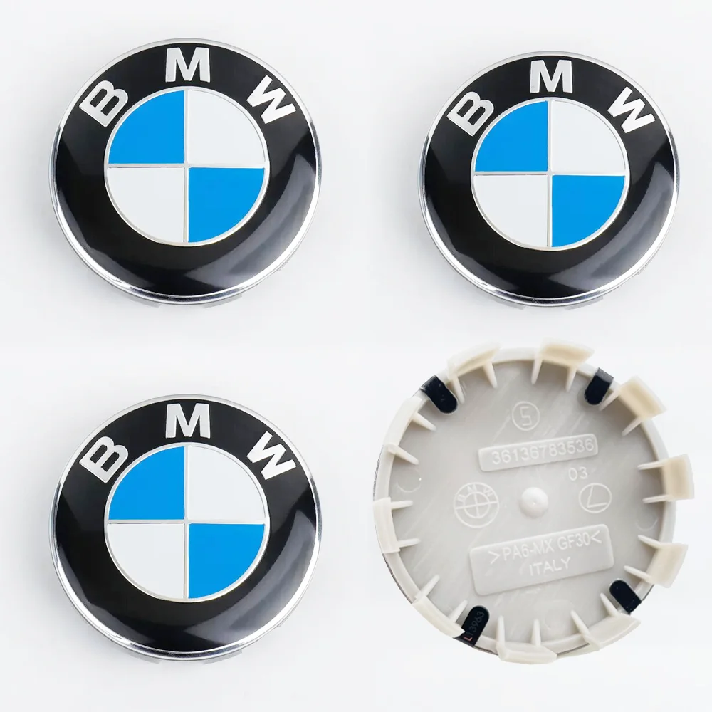 AAA ------ 4 Stück 56mm 68mm Auto-Radnabenkappen für BMW E46 E36 E34 F10 E90 F30 E60 F30 E53 E30 E92 E87 X1 X2 X3 X4 Zubehör Image