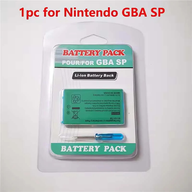 Nagelneu für Game GBA SP 850 mAh wiederaufladbarer Akku und Schraubendreher-Set für Boy Advance / GBA SP Ersatz-Lithium-Ionen-Akku Image