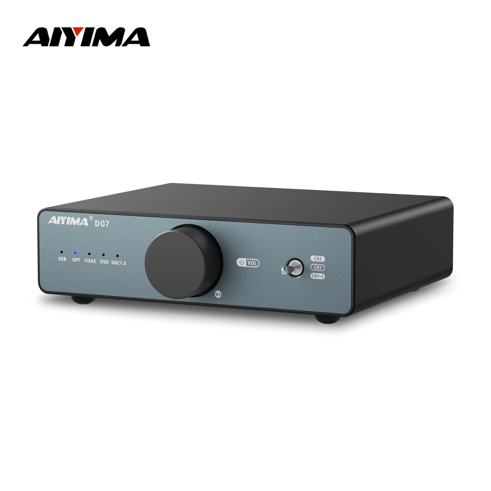 AIYIMA D07 DAC XMOS XU316 AKM 4493S HIFI Mini-Desktop-Decoder PCM 768kHz/32Bit DSD512 Glasfaser/Koaxial/USB-Eingang RCA-Ausgang Image