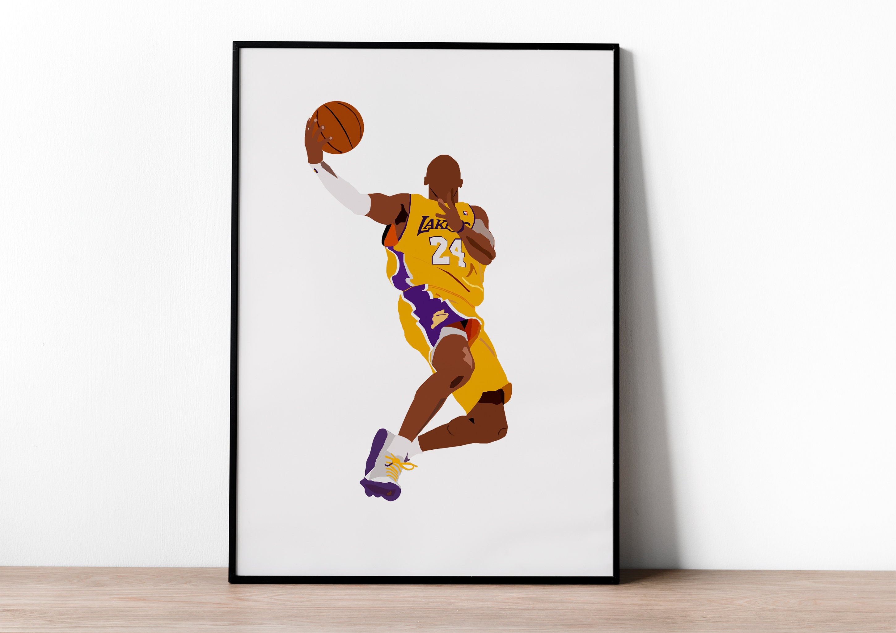 Poster Kobe Bryant - Poster NBA, LA Lakers - Poster tributo a Kobe Bryant - Basket - Los Angeles - Kobe - Tifoso di basket - Black Mamba
