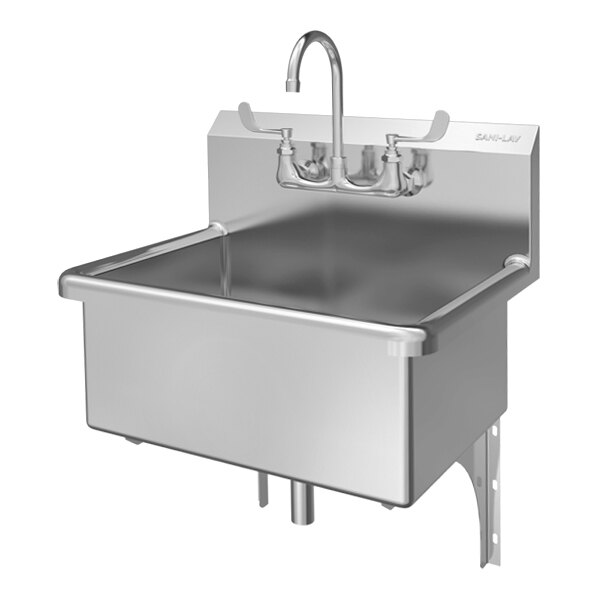 Sani-Lav 531F-0.5 25" x 20" Wall-Mounted Hand Sink with (1) 0.5 GPM Faucet