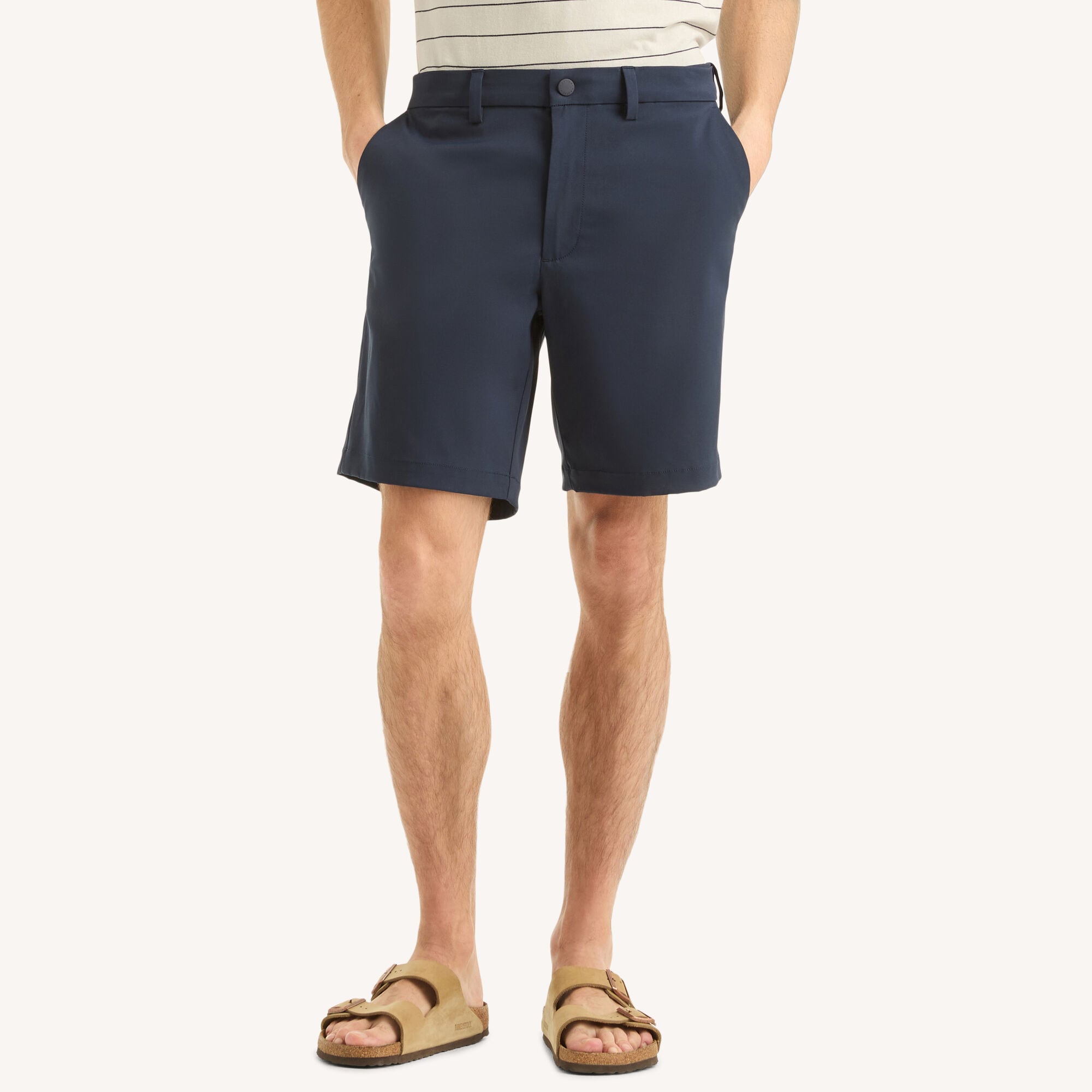 Nautica Men's 8.5" Linen Deck Short 156 (Nautica Stone), 32W