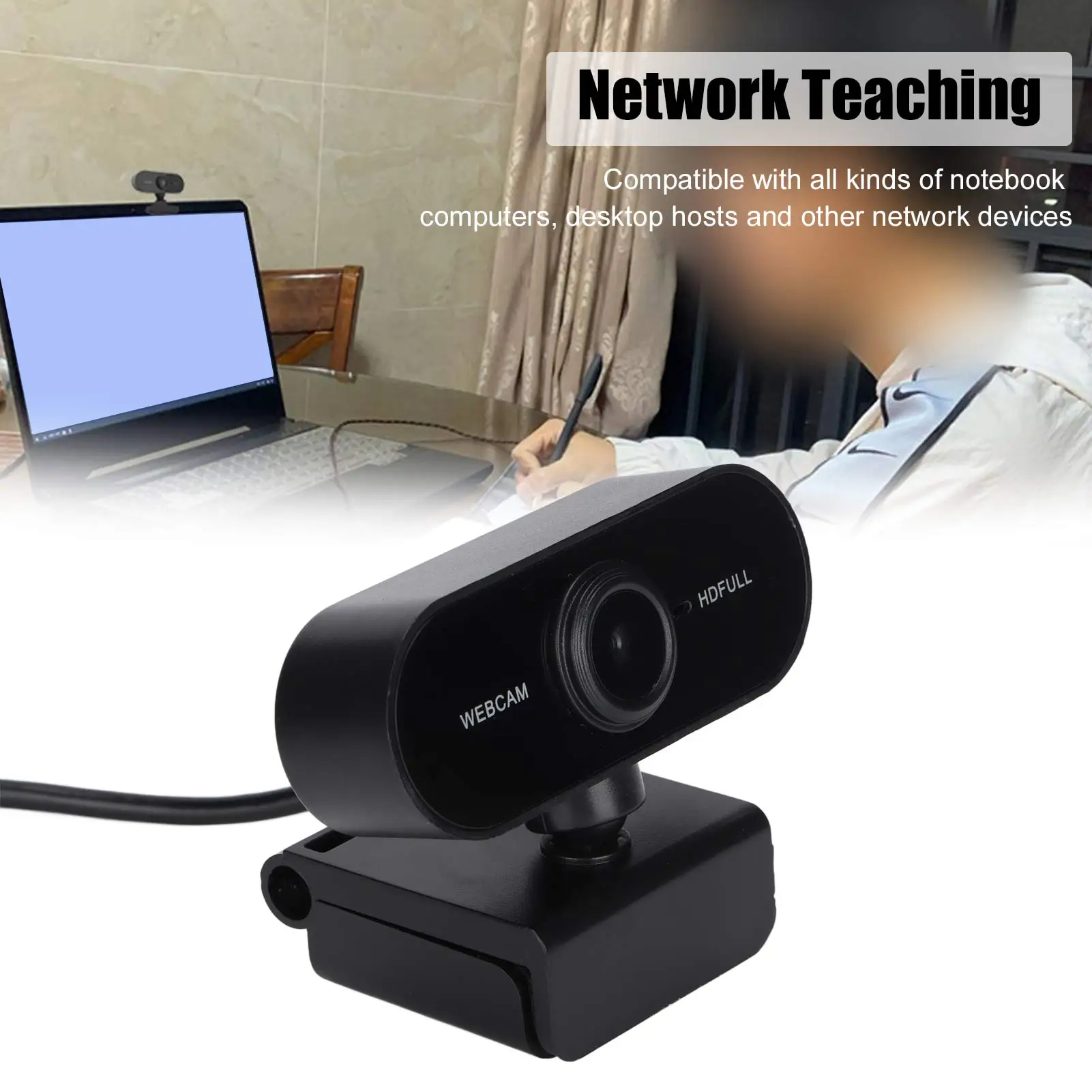 Autofokus 1080P Webcam 1080P Webcam Autofokus Full HD Computerkamera mit Mikrofon für Live-Übertragung, Videoanruf, Konferenz Image