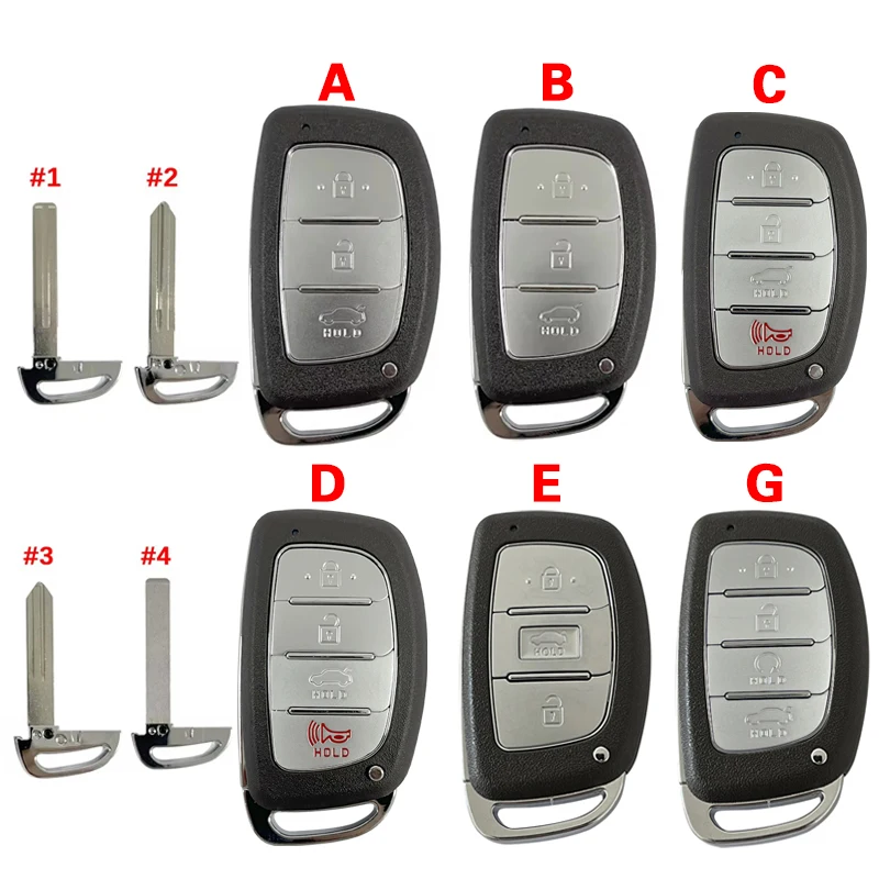 CS020060 Aftermarket 3/4 Taste Fernbedienung Ersatz Schlüssel Shell Für Hyundai Creta Elantra Sonata IX25 I40 Image