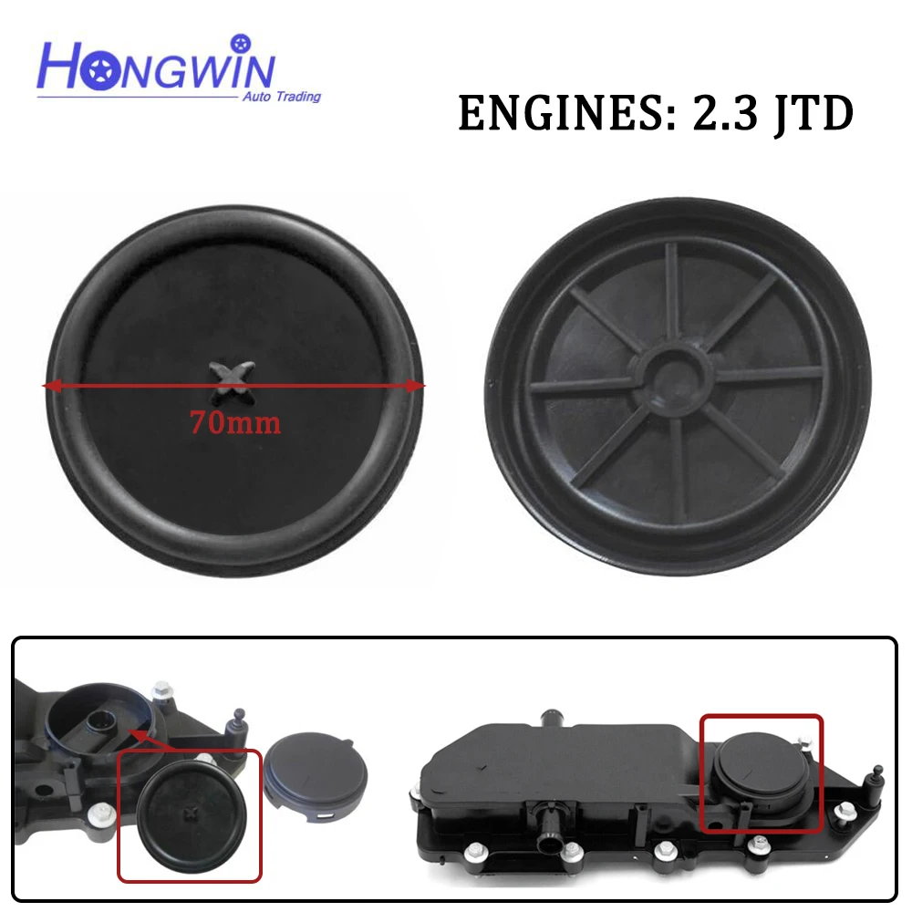 Motor PCV Ventildeckelmembran für Fiat Ducato Peugeot 2.3 JTD 504132147 504033899 500382586 500388476 504249625 504384141 70 mm Image