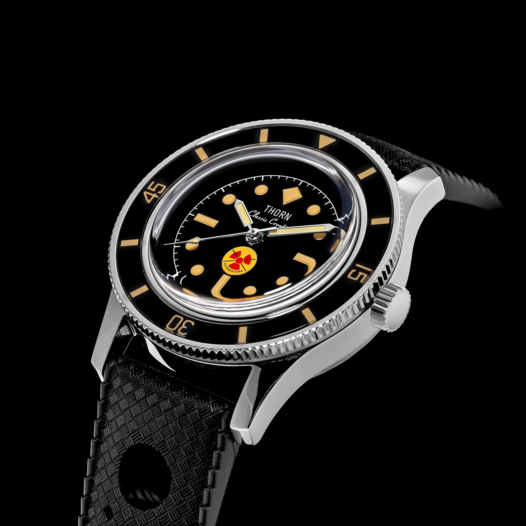 【T009】THORN Uhr Titan 38 mm Durchmesser Retro Fifty Xun Strahlungsfreie Uhr Modetrend Herrenuhr PT5000 Uhrwerk Image