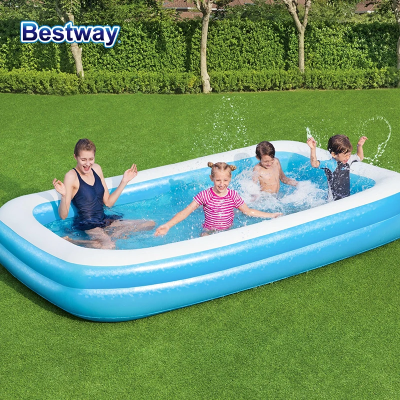 Bestway 54150 10' x 6' x 18"/3,05 m x 1,83 m x 46 cm aufblasbarer Sonnenbaden-Loungebecken, aufblasbarer Pool für den Hinterhof zu Hause Image